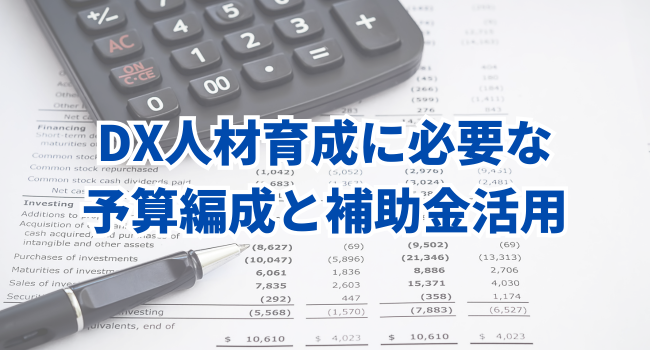 DX人材育成に必要な予算編成と補助金活用